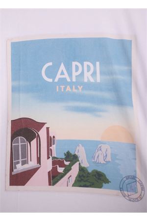 Capri view print cotton t-shirt Aram Capri | TRAGARATSHIRTTRAGARA